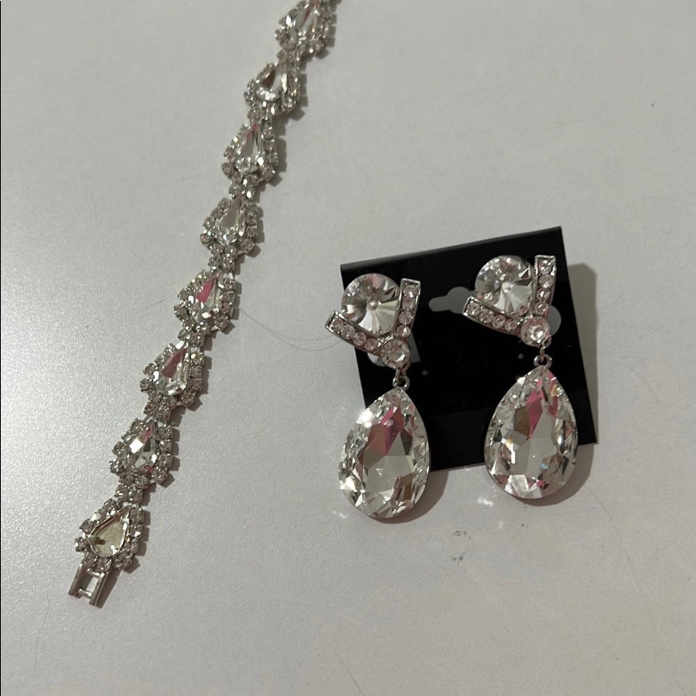 Pageant Earrings and Bracelet
